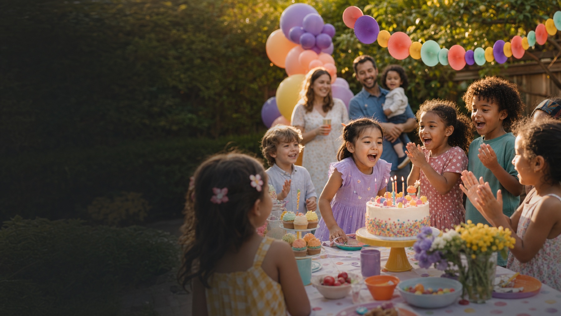 Colorful children's birthday party